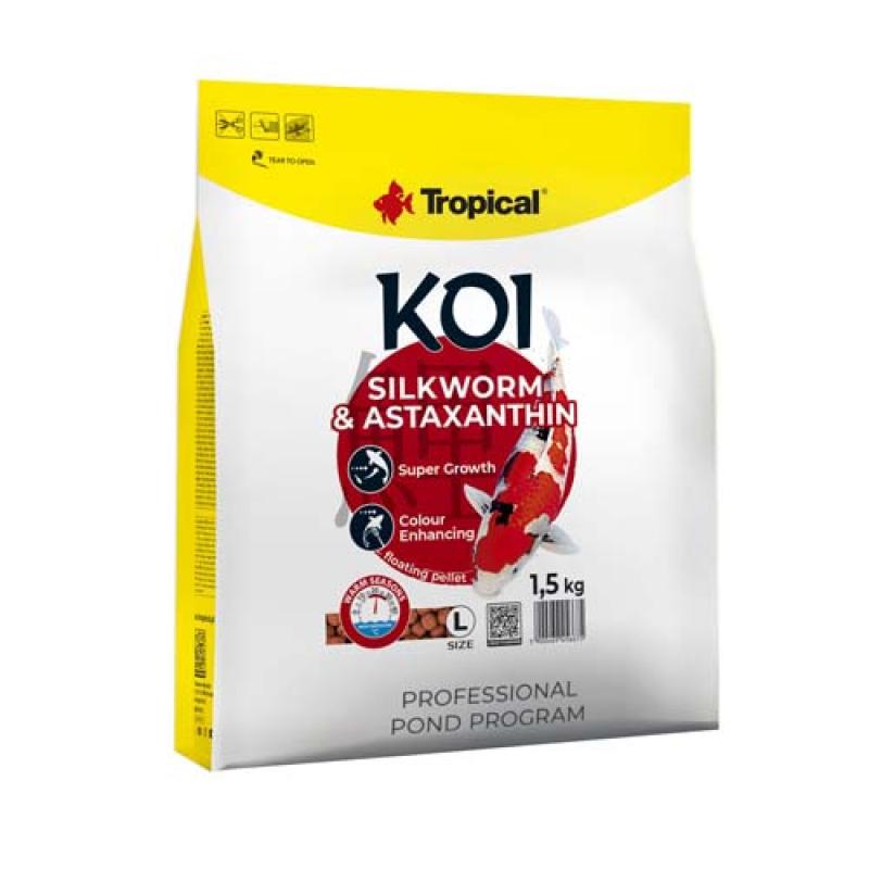 Tropical KOI SILKWORM&ASTAXANTHIN PELLET SIZE L 5l/1