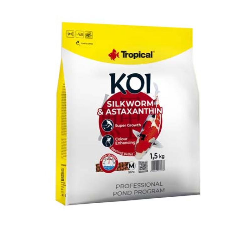 Tropical KOI SILKWORM&ASTAXANTHIN PELLET SIZE M 5l/1