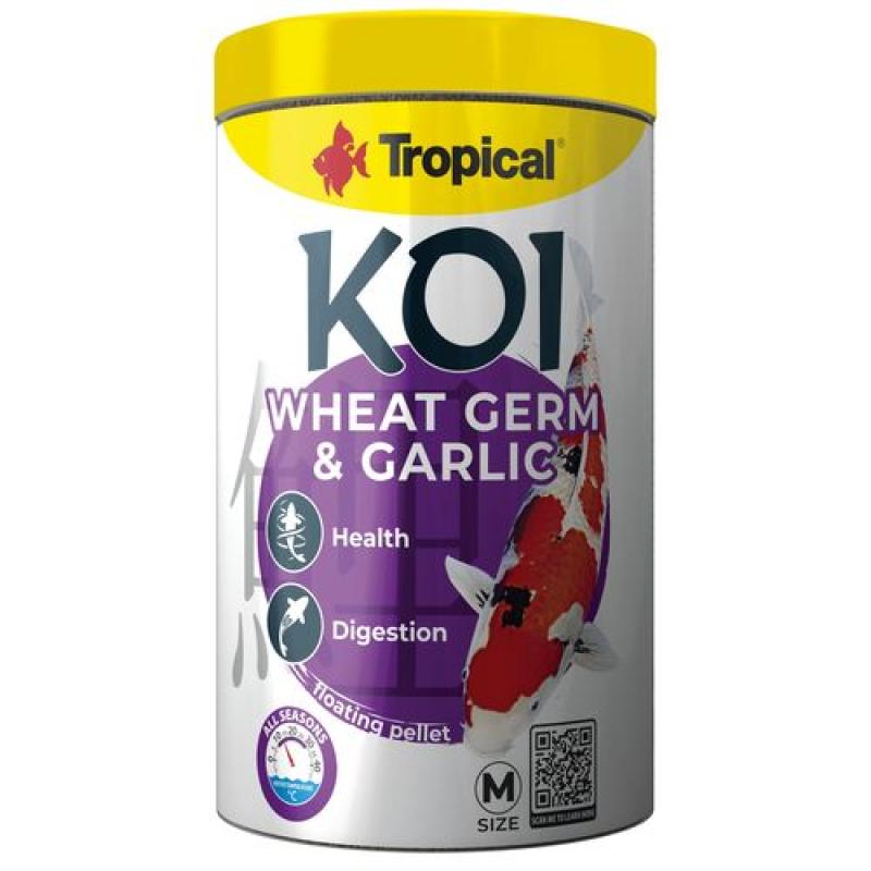 Tropical Koi Wheat Germ & Garlic Pellet M 1l/320g plovoucí krmivo pro jezírkové ryby Tropical