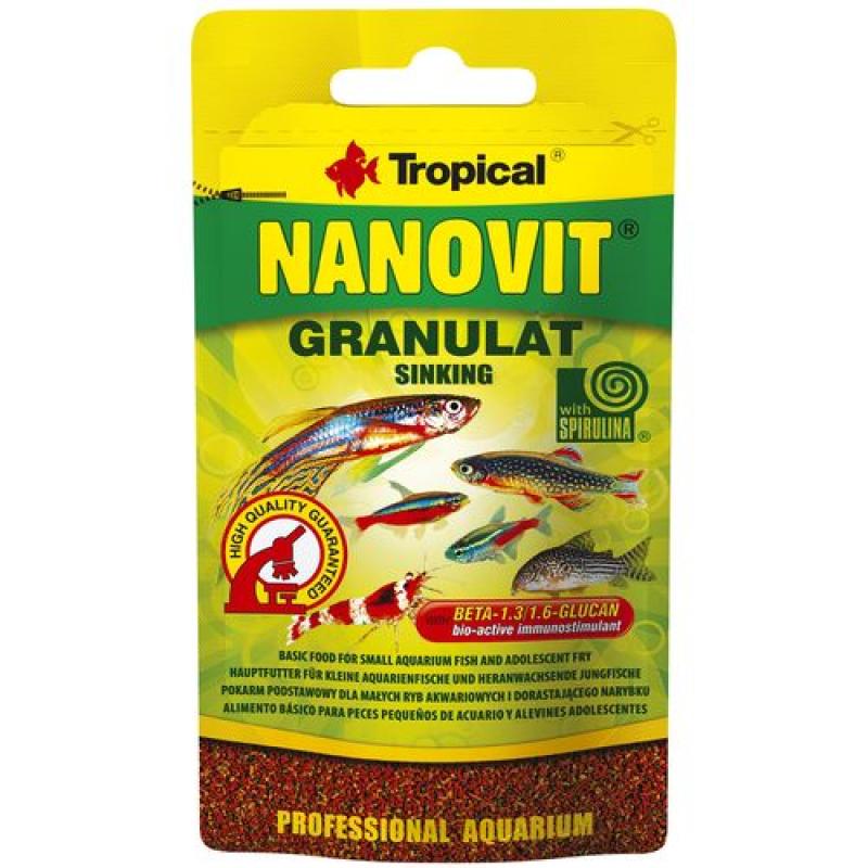 Tropical Nanovit Granulat 10g granulované krmivo pro malé akvarijní ryby Tropical