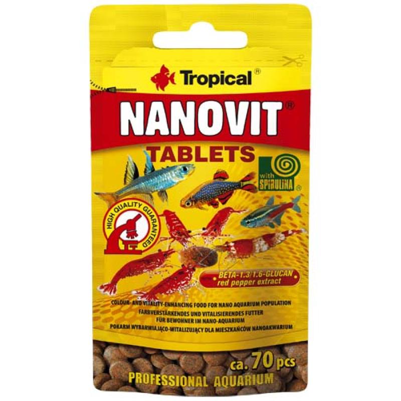 Tropical Nanovit Tablets 10g/70ks krmivo pro nejmenší druhy ryb s obsahem bílkovin Tropical