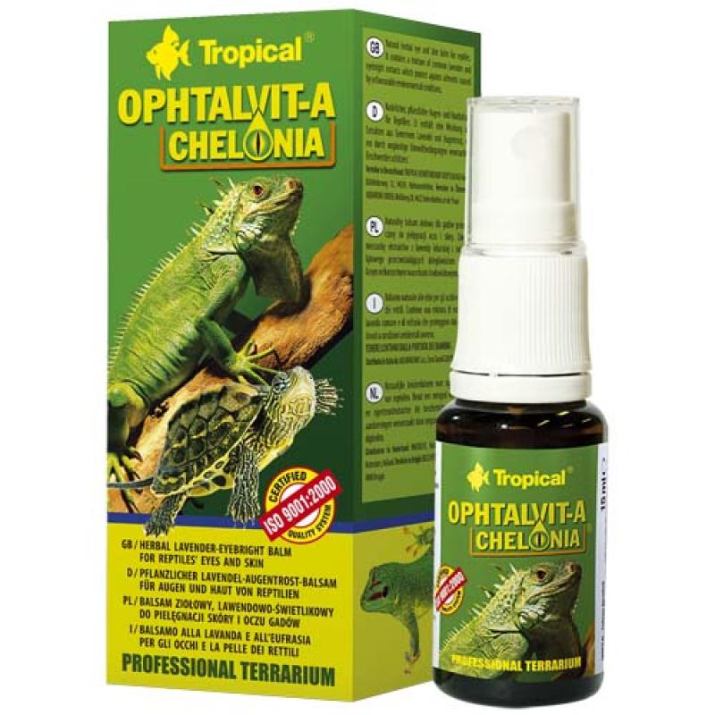 Tropical Ophtalvit-A Chelonia 15ml bylinný balzám pro oči a kůži pro plazy Tropical