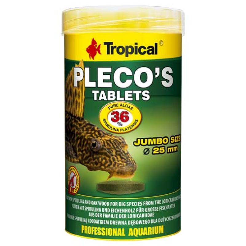 Tropical Pleco's Tablets 250ml/135g 48ks tabletové krmivo pro řasožravé ryby Tropical