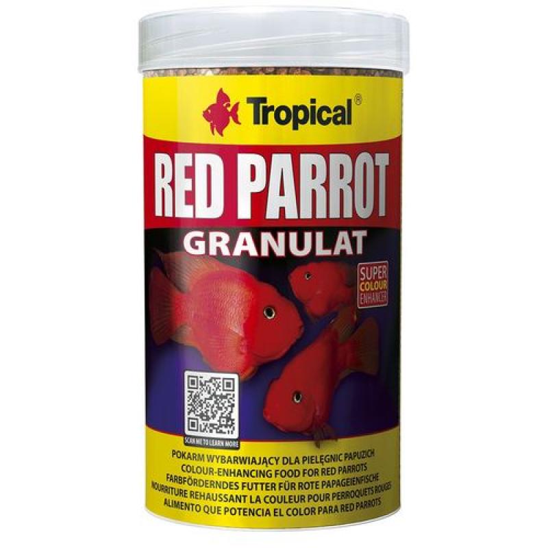 Tropical Red Parrot Granulat 1000ml/400g vybarvujúcí krmivo pro cichlidy papouščí Tropical