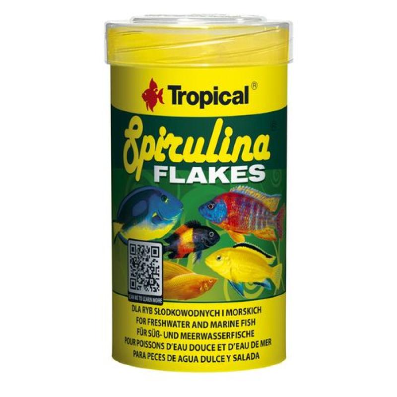 Tropical Spirulina Flakes 100ml/20g krmivo se spirulinou pro sladkovodní a mořské ryby Tropical