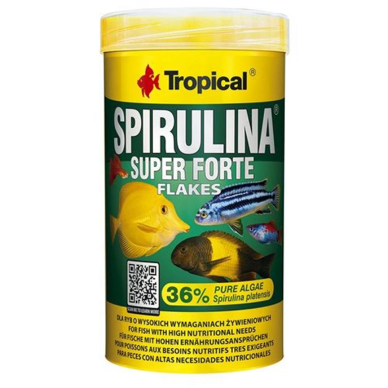 Tropical Super Spirulina Forte 250ml/50g rostlinné krmivo se spirulinou Tropical