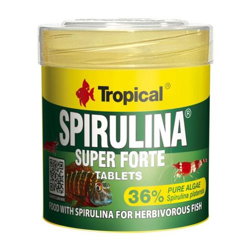 Tropical Super Spirulina Forte Tablets 50ml/36g 80ks tabletové krmivo se spirulinou Tropical