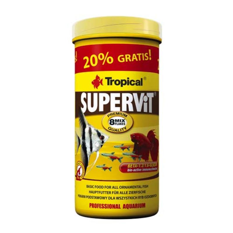 Tropical Supervit 250ml+20% GRATIS 60g základní krmivo pro akvarijní ryby Tropical