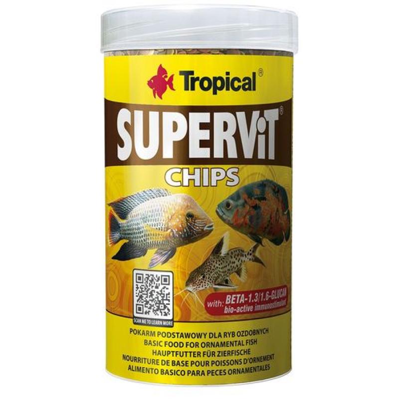 Tropical Supervit Chips 1000ml/520g krmivo pro akvarijní ryby Tropical