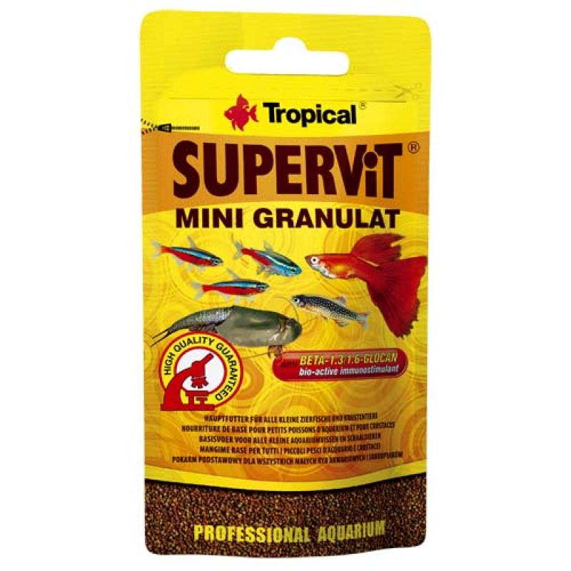 Tropical Supervit Mini Granulat 10g mnohosložkové krmivo pro akvarijní ryby Tropical