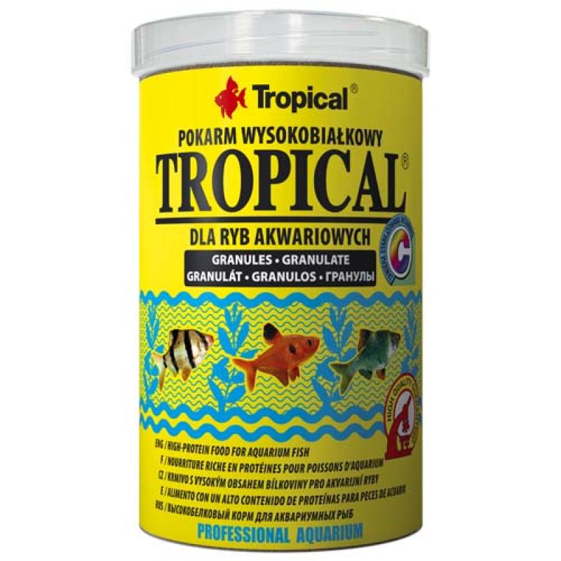 Tropical Tropical Granulat 1000ml/500g vysokoproteinové krmivo pro akvarijní ryby Tropical