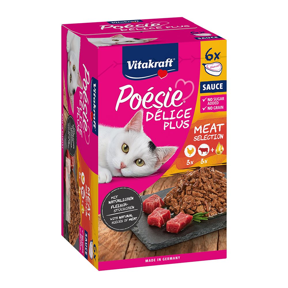 Vitakraft Poésie Délice Plus kuřecí + hovězí 6x85 g Vitakraft