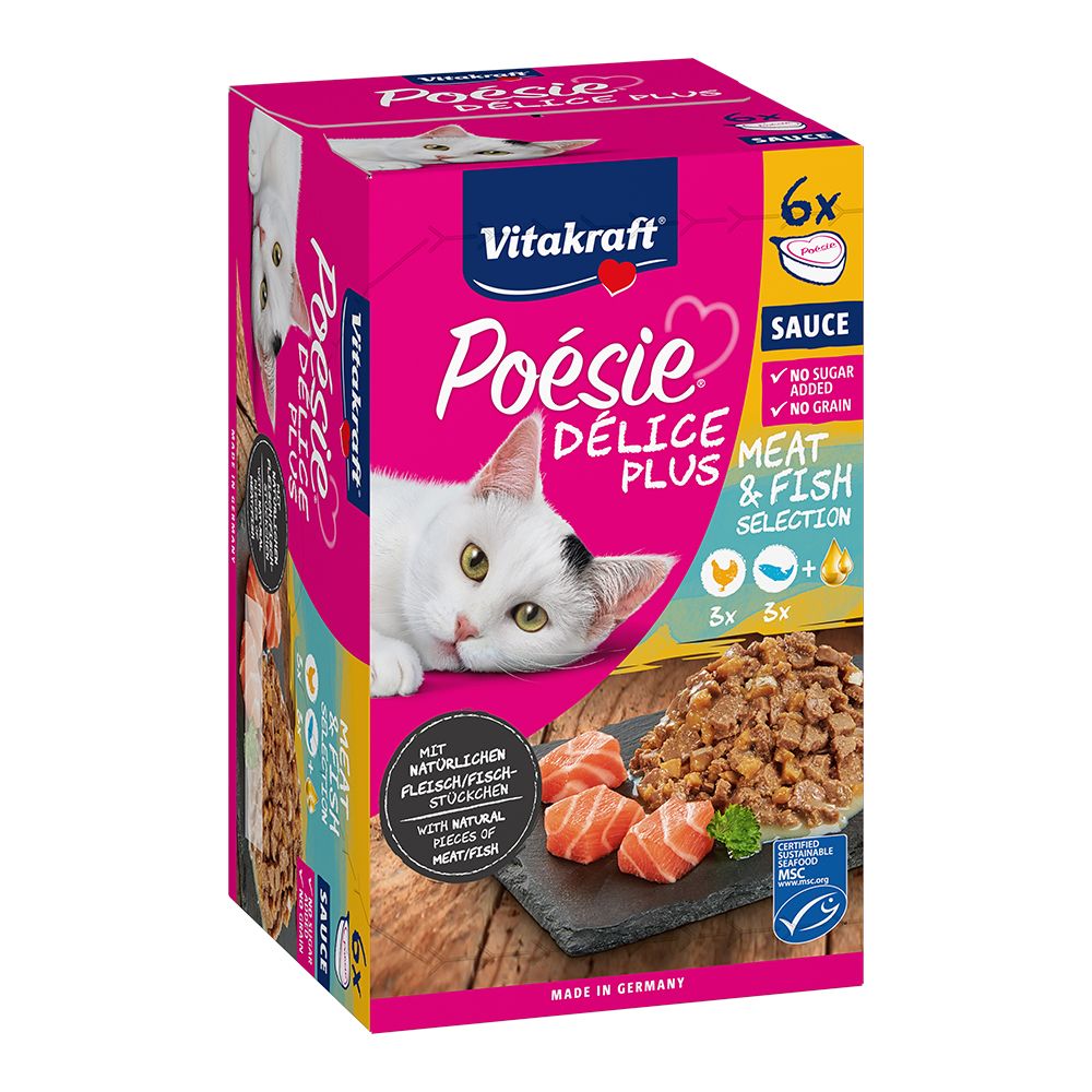 Vitakraft Poésie Délice Plus kuřecí + losos 6x85 g Vitakraft