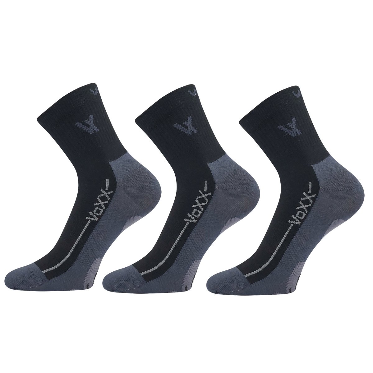 VoXX 3PACK ponožky černé (Barefootan-black) L VoXX