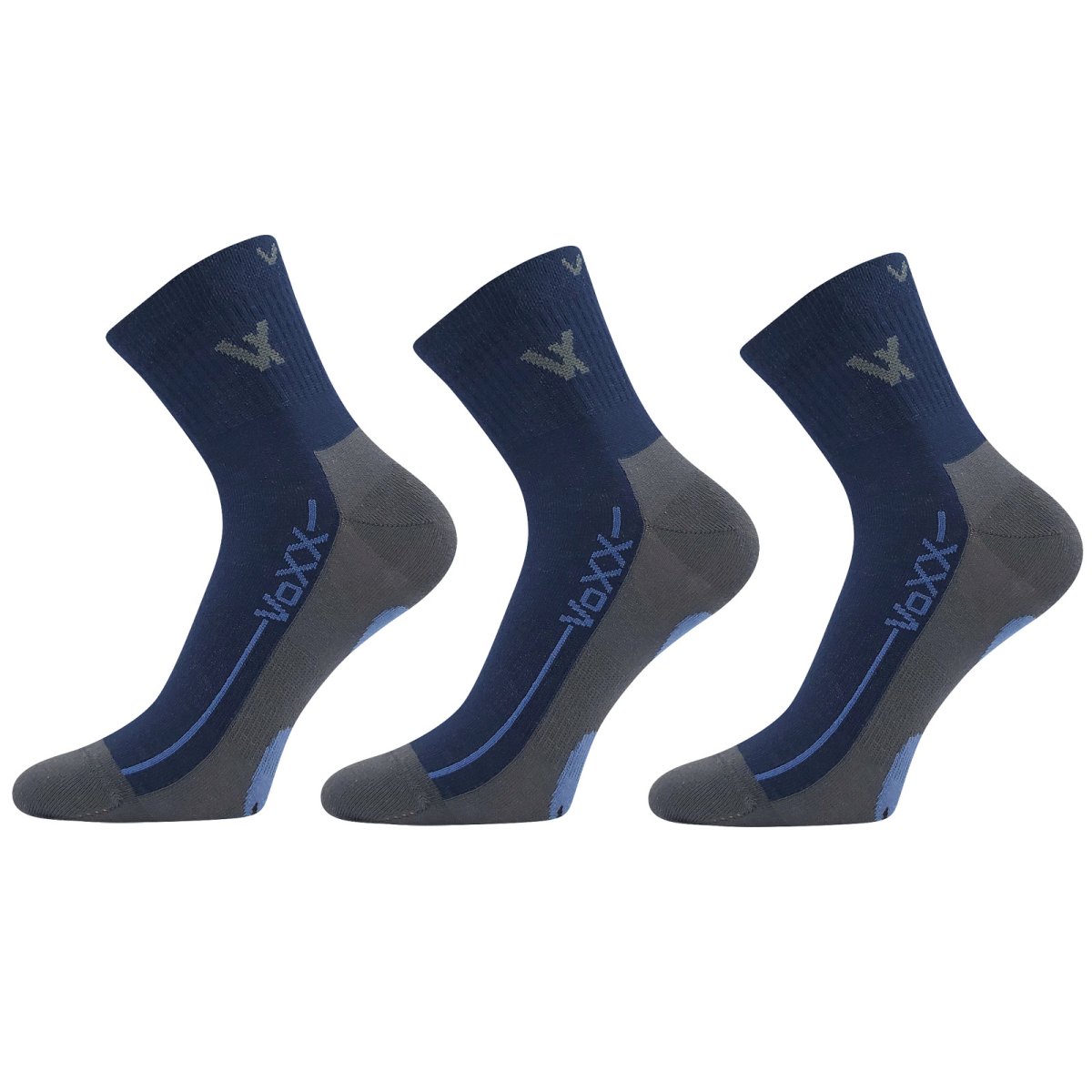 VoXX 3PACK ponožky tmavě modré (Barefootan-darkblue) L VoXX