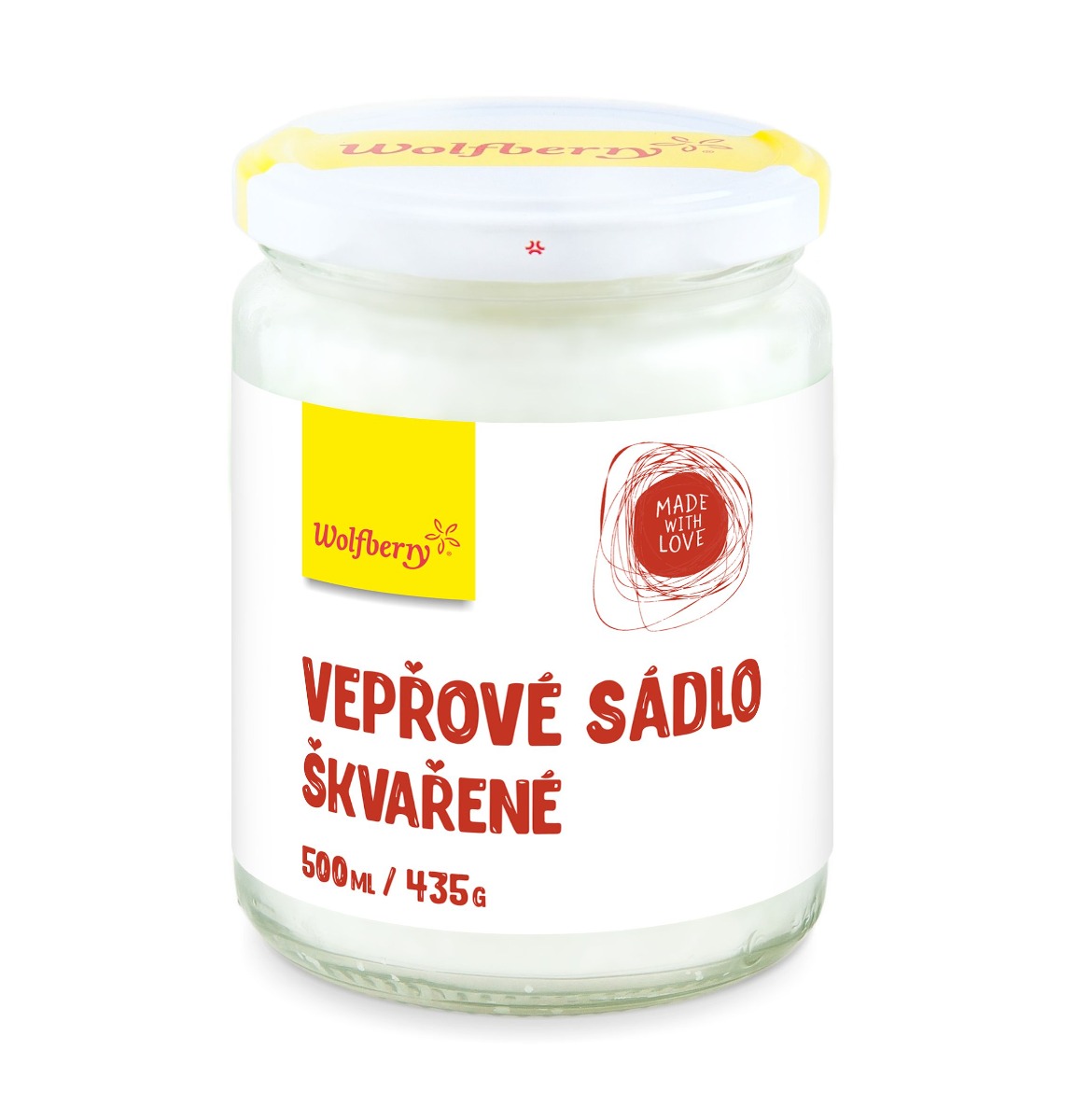 Wolfberry Vepřové sádlo škvařené 500 ml 435 g Wolfberry