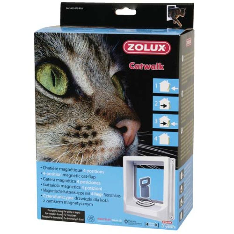 Zolux CAT DOOR dvířka pro kočku magnetické zamykání 15x17cm bílé Zolux