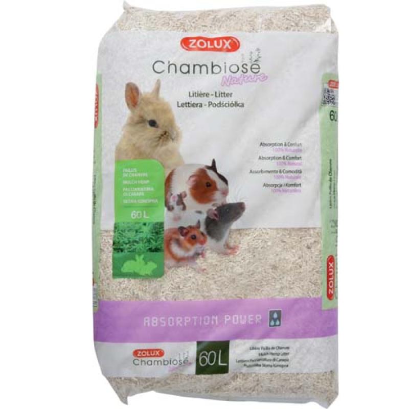 Zolux CHAMBIOSE NATURE konopná podestýlka 60l / 9kg Zolux