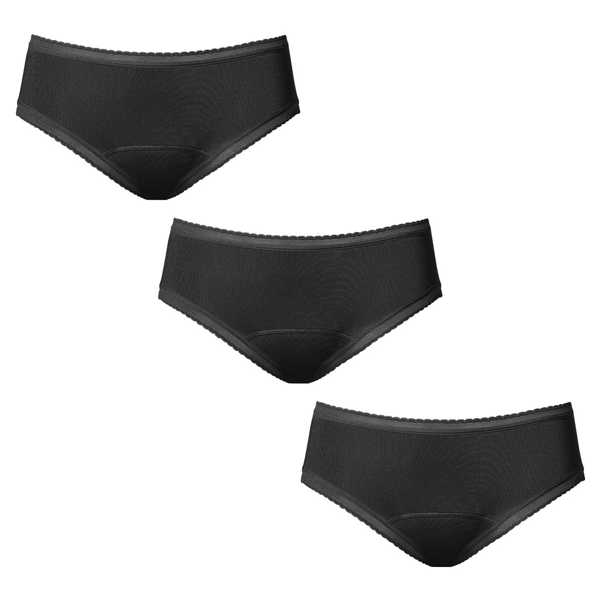 love Luna 3PACK Menstruační kalhotky Bikini (LOVE203) XXL Love Luna