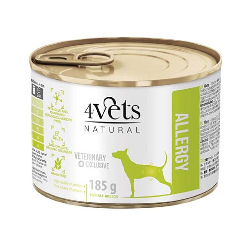 4vets NATURAL VETERINARY EXCLUSIVE ALLERGY Lamb 185g pro psy s potravinovou intoleranc 4vets