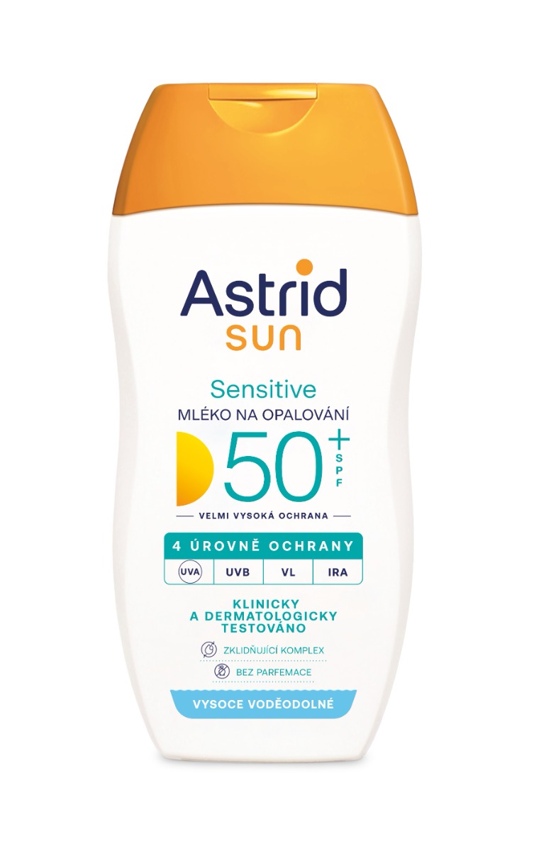 Astrid SUN Sensitive Mléko na opalování SPF50+ 150 ml Astrid