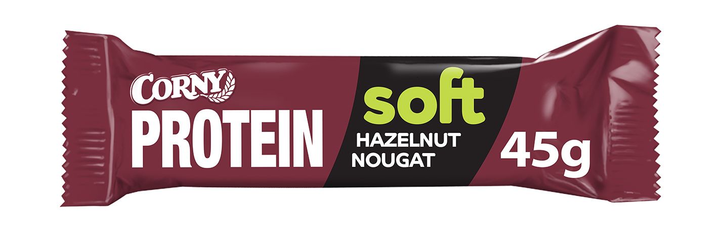 Corny Protein SOFT lískový oříšek-nugát 45 g Corny