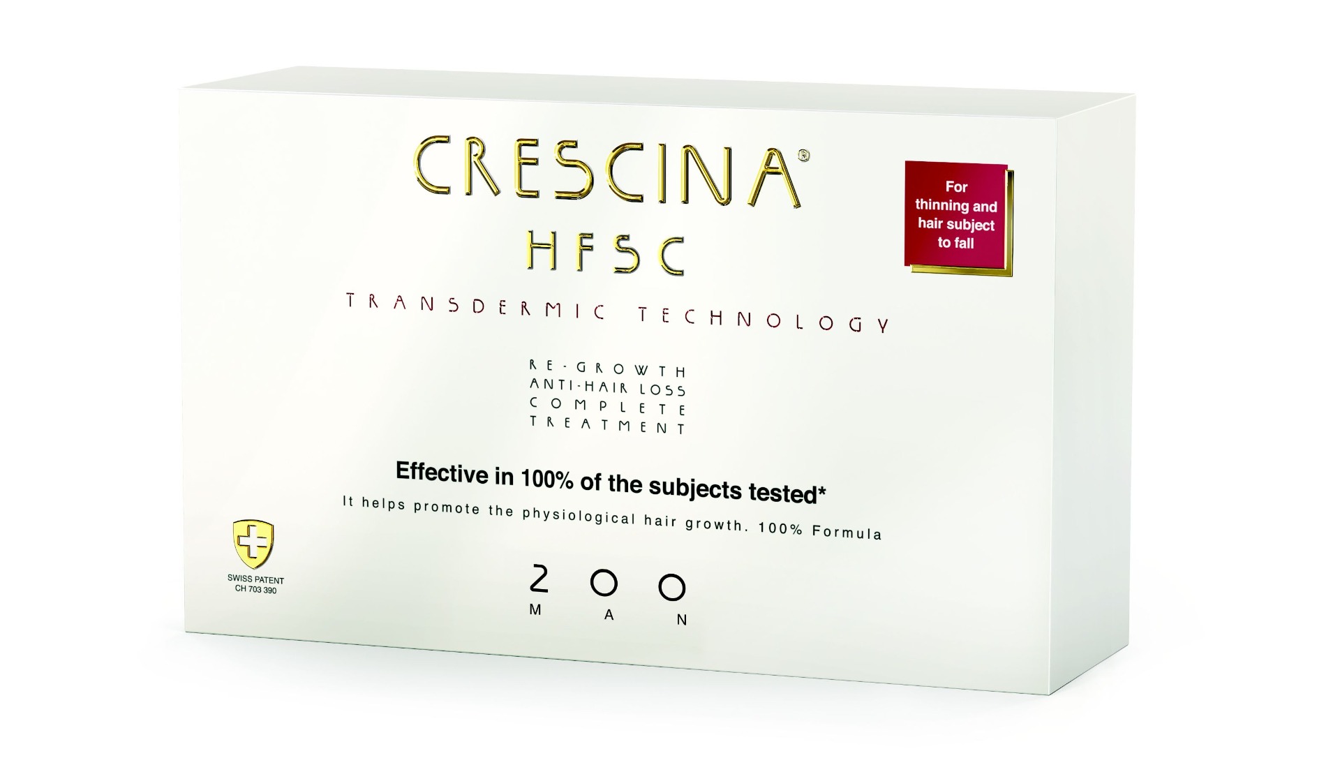 Crescina Transdermic péče na podporu růstu vlasů a proti vypadávání pro muže ampule 20x3