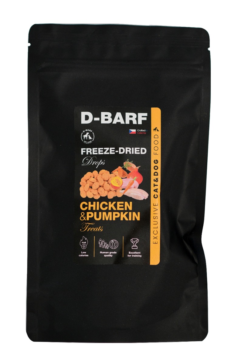 D-Barf Lyo Drops kuřecí pamlsek pro psy 20 g D-Barf