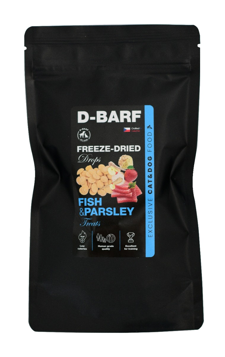 D-Barf Lyo Drops ryba pamlsek pro psy 20 g D-Barf