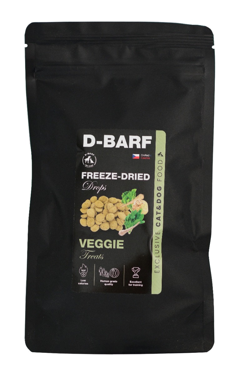 D-Barf Lyo Drops veggie pamlsek pro psy 20 g D-Barf