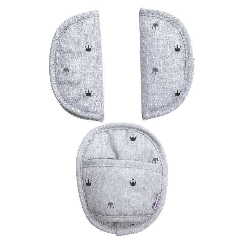 Dooky chránič pásu Universal Pads Light Grey Crowns Dooky