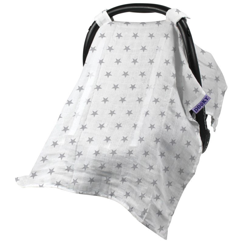 Dooky clona Car Seat Canopy Silver Stars Dooky