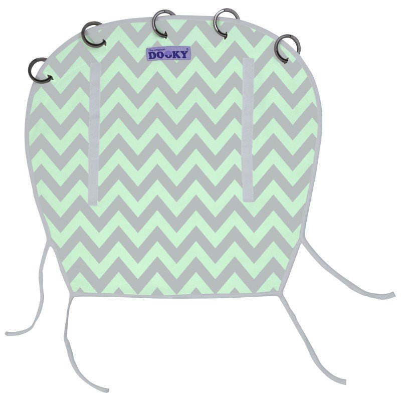 Dooky clona Reversible Mint/Grey Chevron Dooky