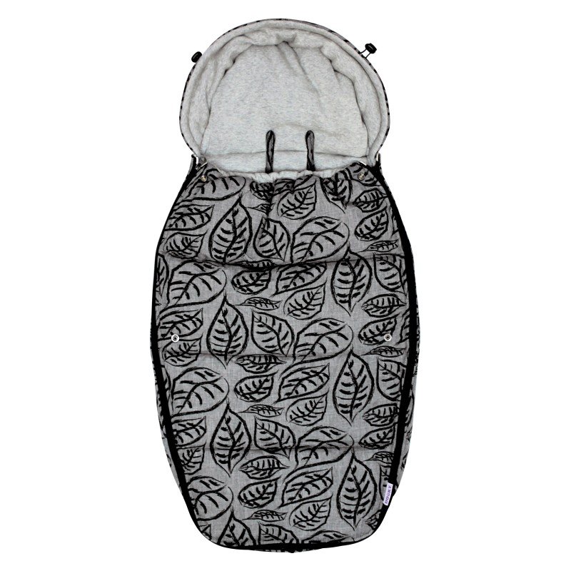 Dooky fusak Footmuff vel. L GREY LEAVES DeLuxe Dooky