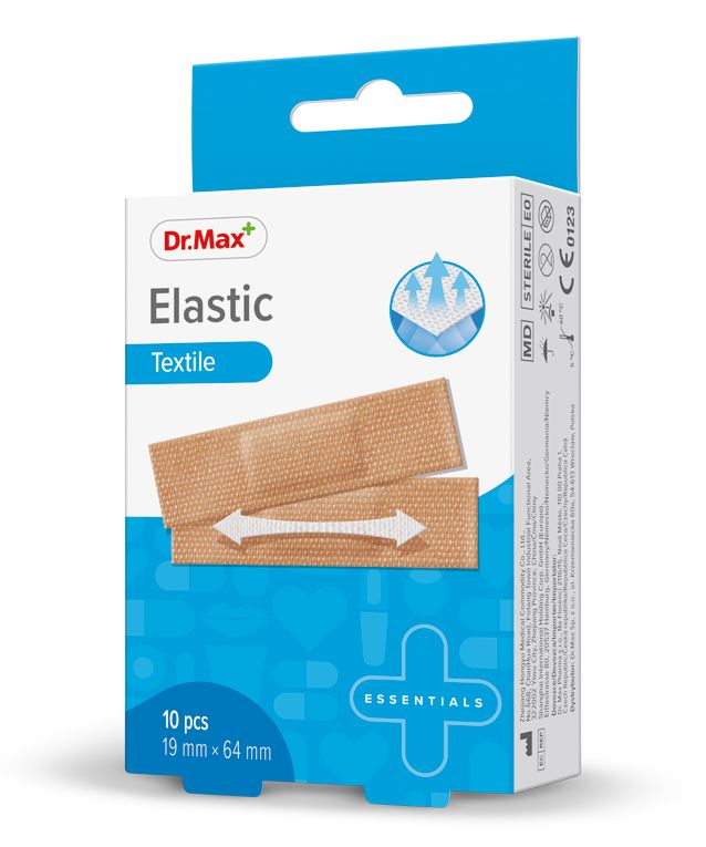 Dr. Max Elastic Textile 19 x 64 mm náplast 10 ks Dr. Max