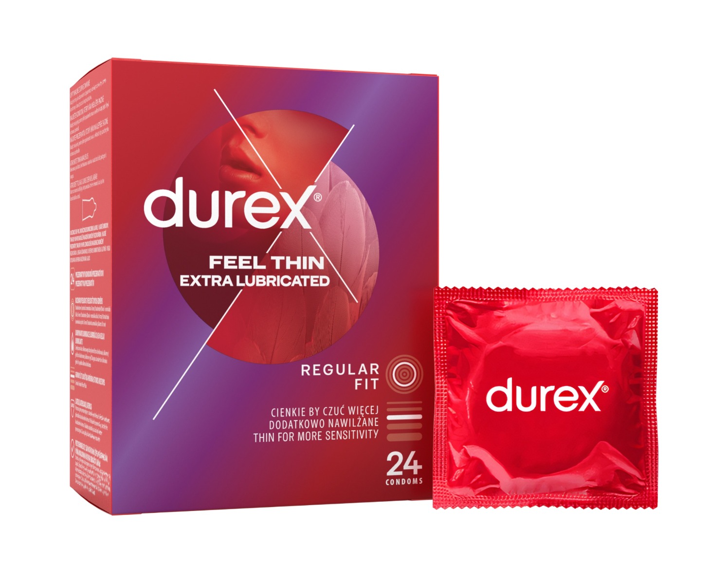 Durex Feel Thin Extra Lubricated kondomy 24 ks Durex