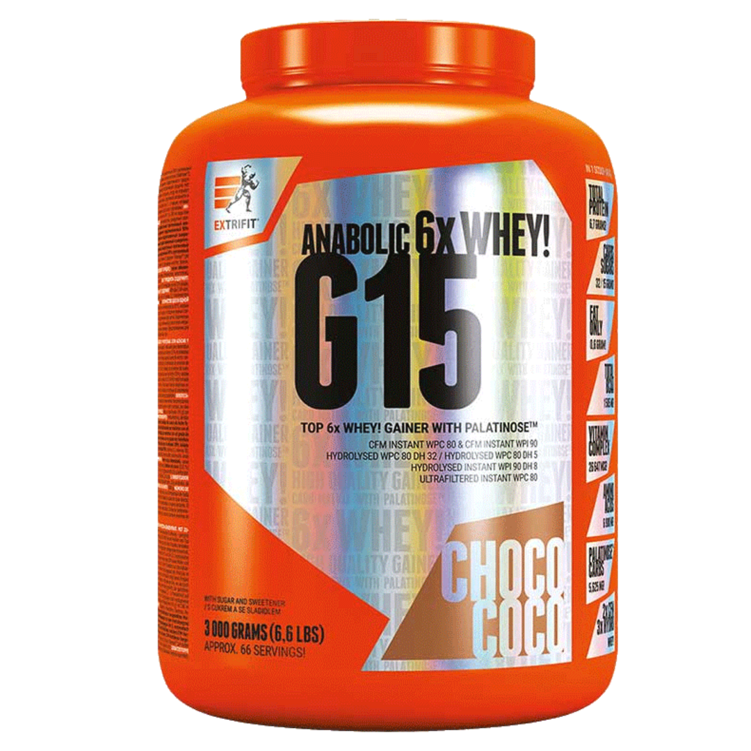 Extrifit G15 Anabolic Gainer 3kg - čokoláda