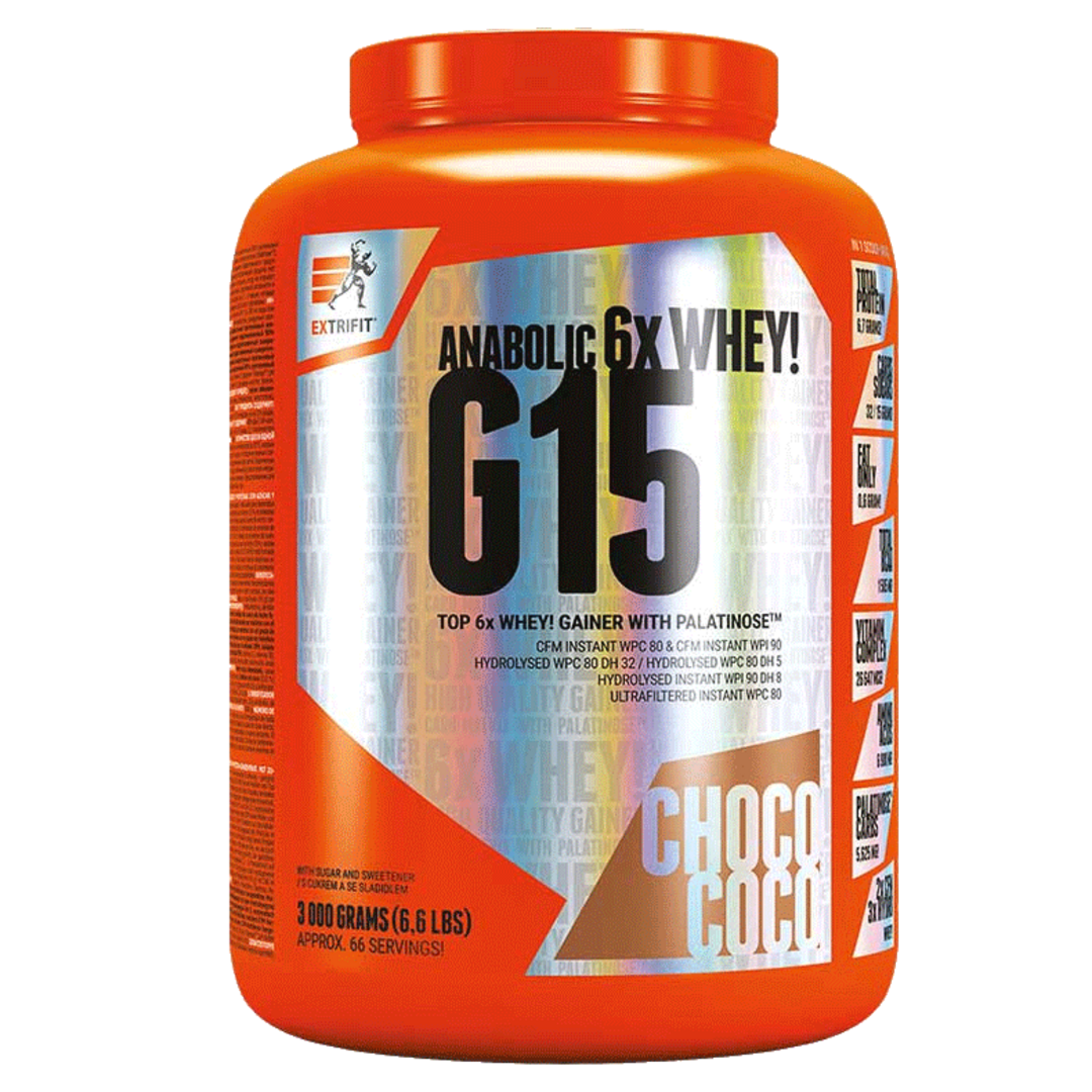 Extrifit G15 Anabolic Gainer 3kg - čokoláda Extrifit