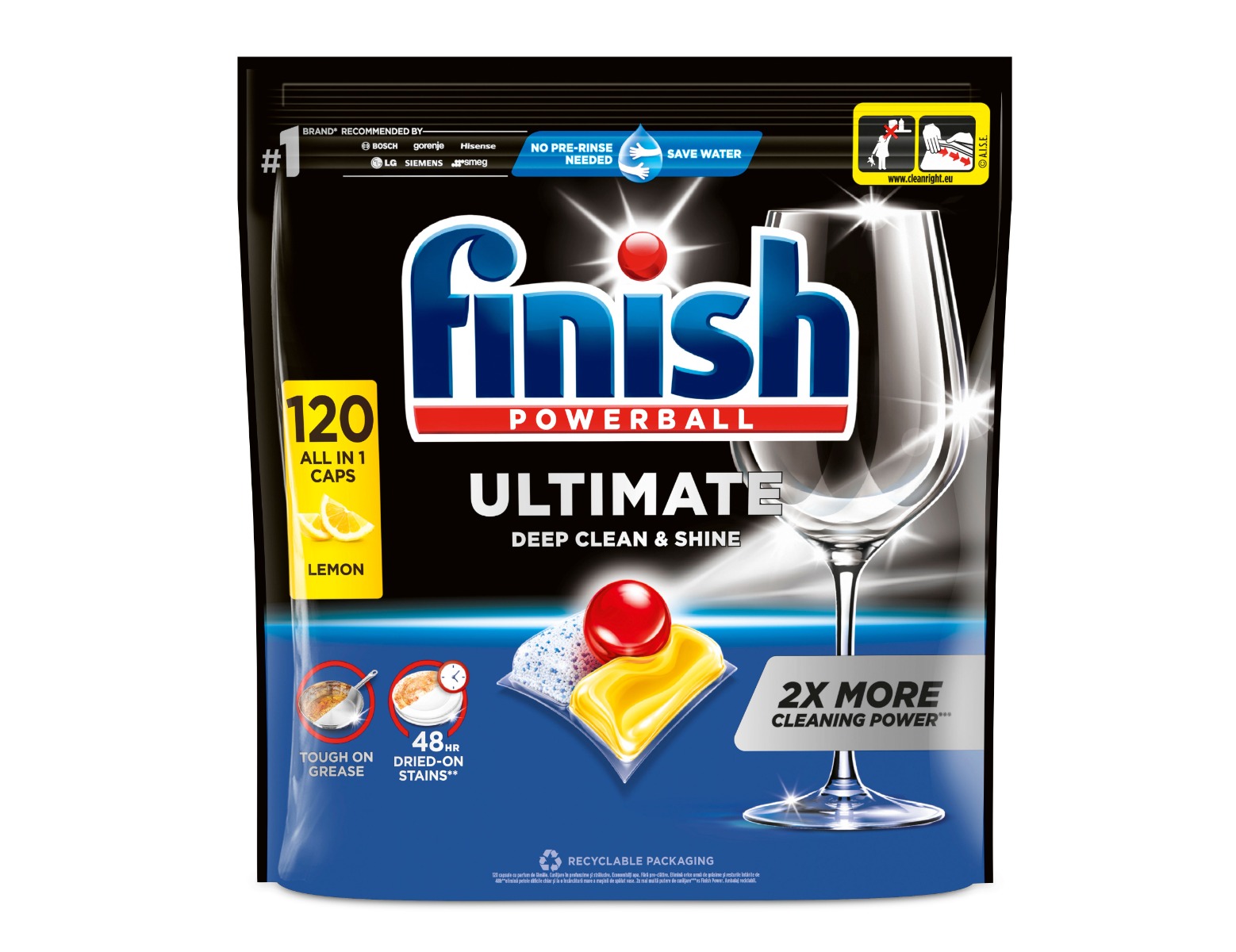 Finish Ultimate All in 1 Lemon kapsle do myčky 120 ks Finish