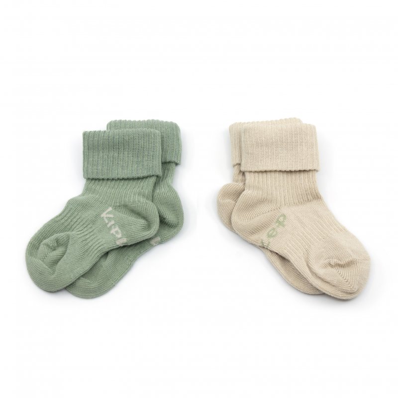 KipKep dětské ponožky Stay-on-Socks 0-6m 2páry Calming Green KipKep