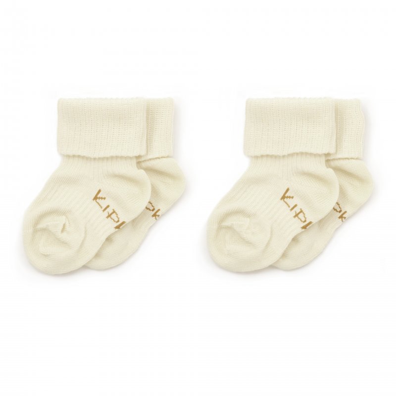 KipKep dětské ponožky Stay-on-Socks 0-6m 2páry Off White KipKep