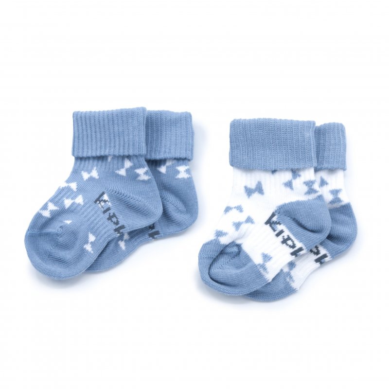 KipKep dětské ponožky Stay-on-Socks 0-6m 2páry Party Blue KipKep