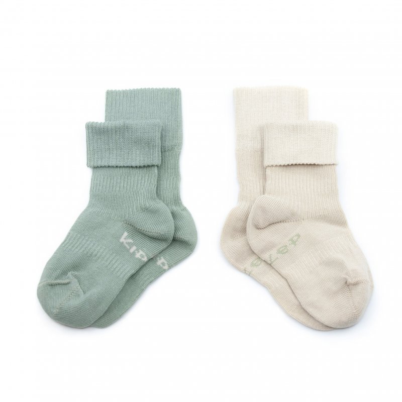 KipKep dětské ponožky Stay-on-Socks 12-18m 2páry Calming Green KipKep