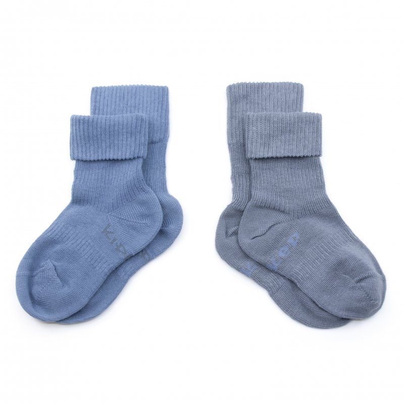 KipKep dětské ponožky Stay-on-Socks 12-18m 2páry Denim Blue KipKep