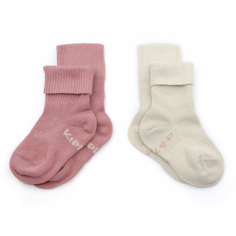 KipKep dětské ponožky Stay-on-Socks 12-18m 2páry Dusty Clay KipKep