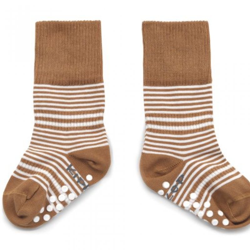 KipKep dětské ponožky Stay-on-Socks ANTISLIP 12-18m 1pár Camel KipKep