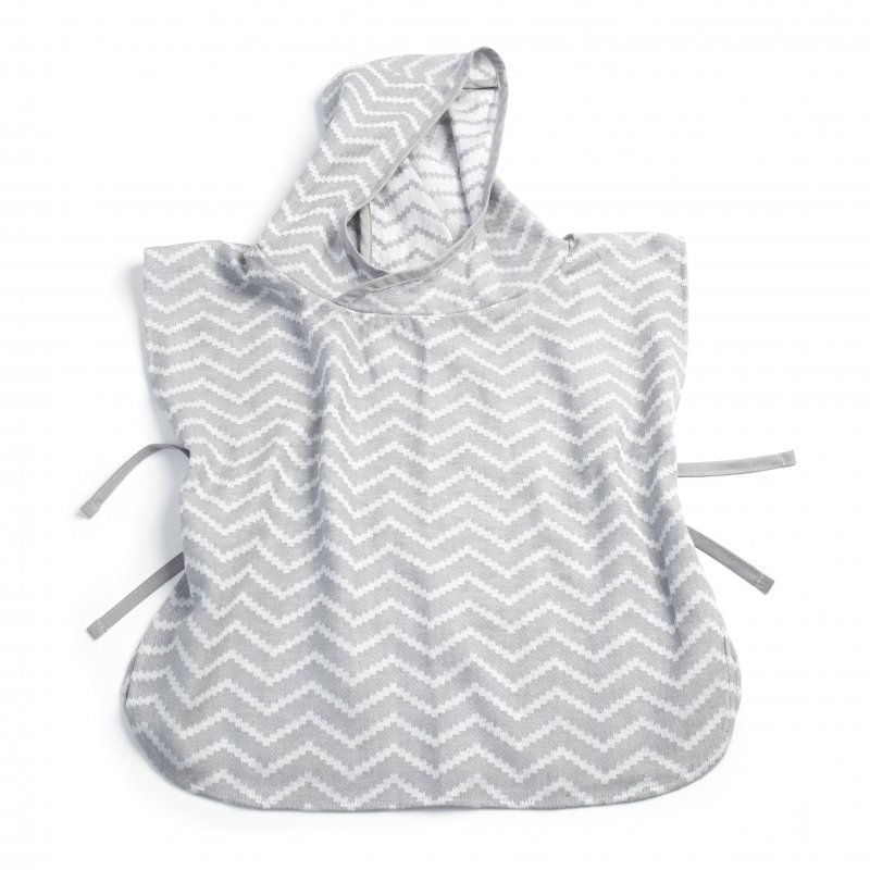 KipKep mušelínové PONCHO M Silver Grey KipKep