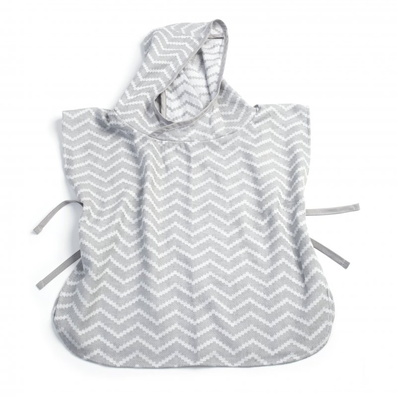 KipKep mušelínové PONCHO S Silver Grey KipKep