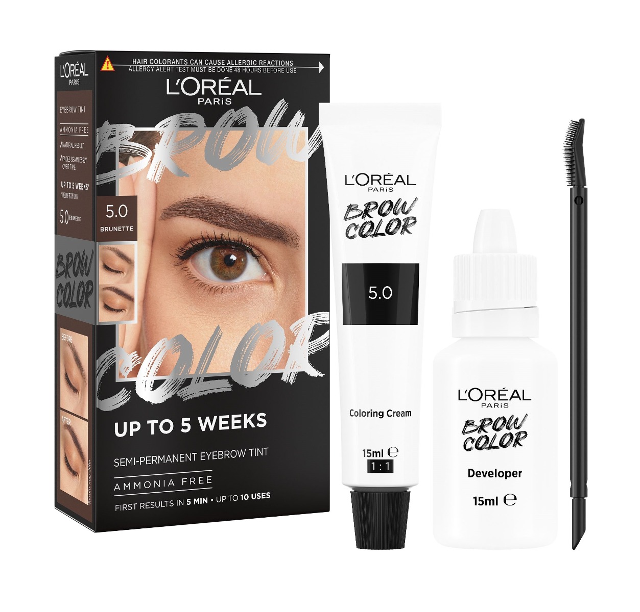 Loréal Paris Brow Color Semi-Permanent 5.S Brunette barva na obočí 1 sada Loréal Paris