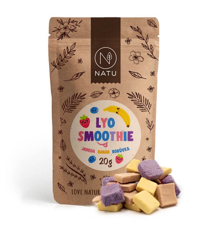 NATU Lyo Smoothie mix jahoda banán borůvka 20 g NATU